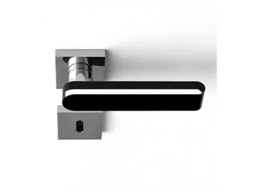 ROUND HOME TRANSPARENT/BLACK - Crystal door handle by Glass Design - view 2